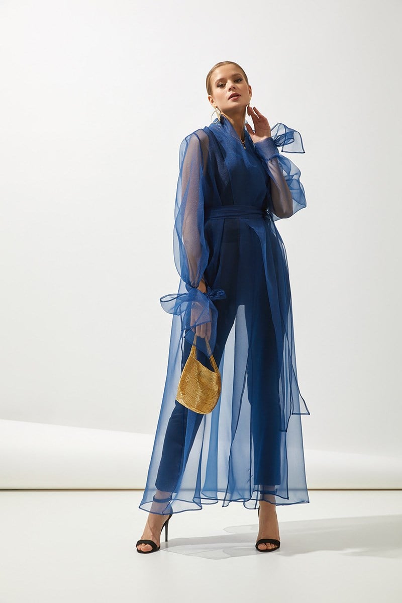 BUTTERFLY ABAYA-NAVY BLUE