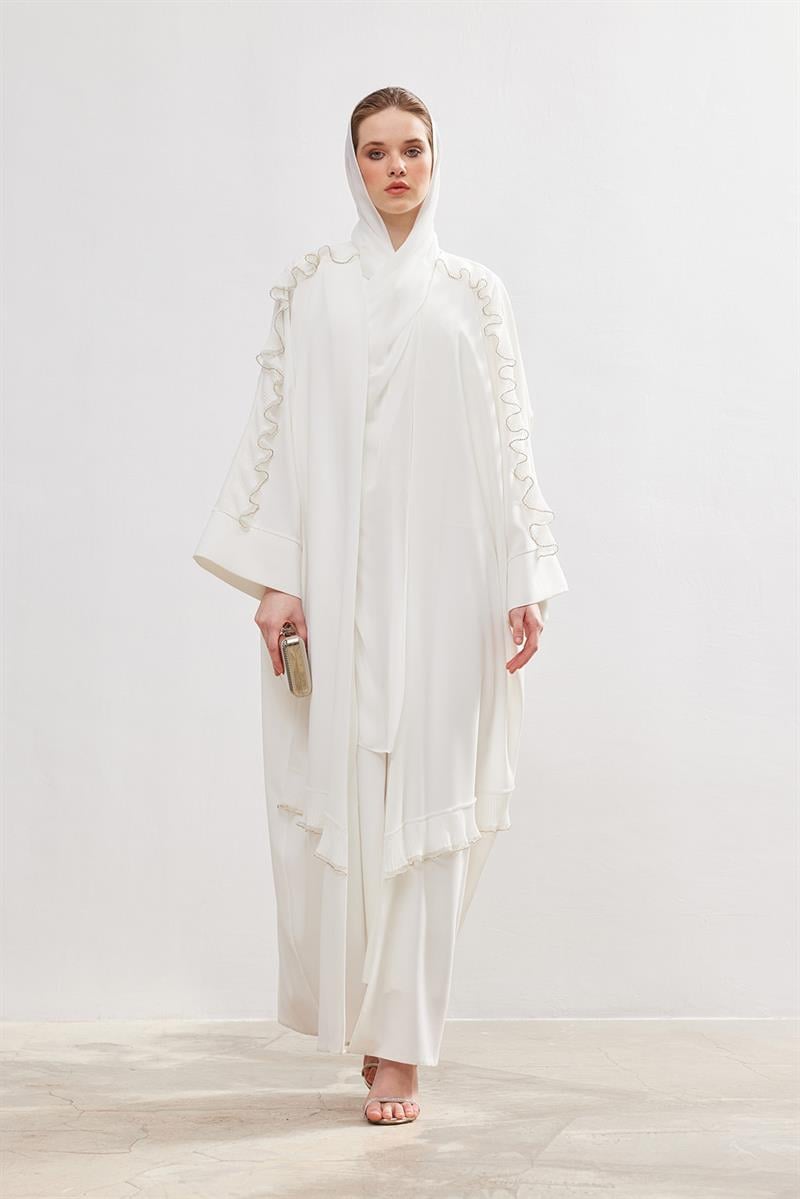 Butterfly Abaya - WHITE