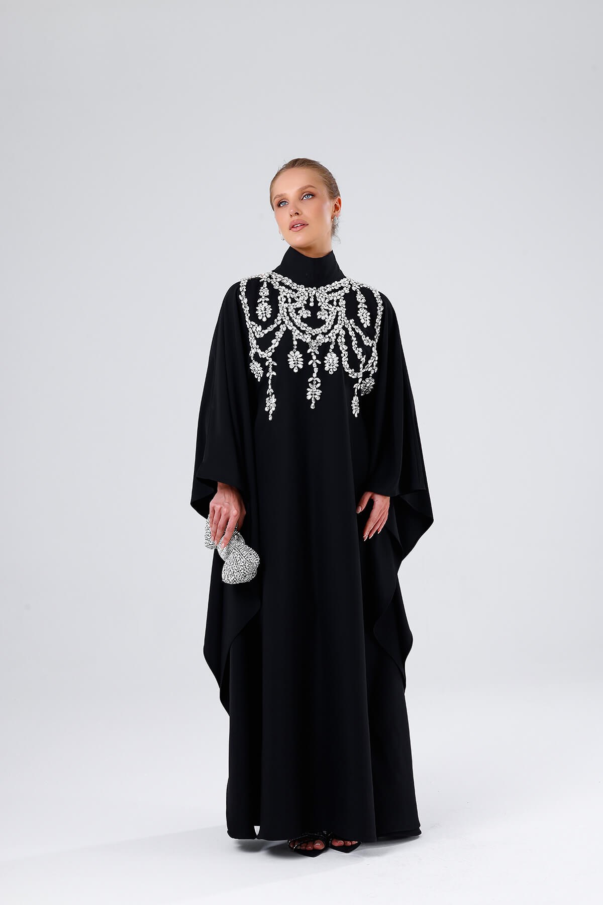 DIAMOND KAFTAN-BLACK