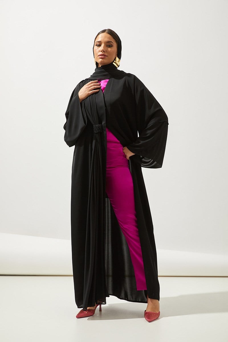 FARAH ABAYA HANDMADE-BLACK 