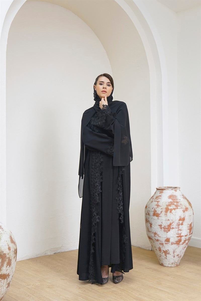 GÜPÜR İŞLEMELİ  ABAYA
