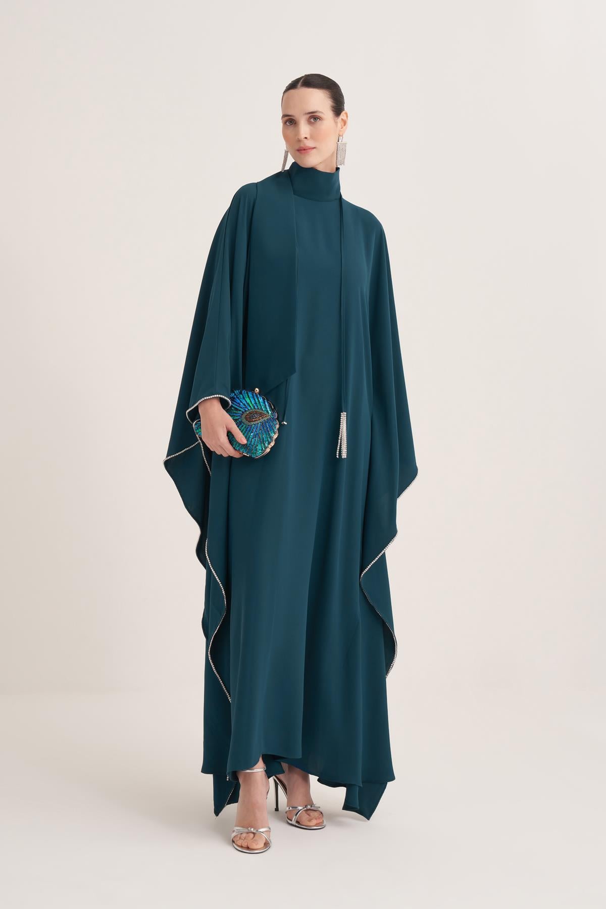 LILAH KAFTAN-PETROL BLUE