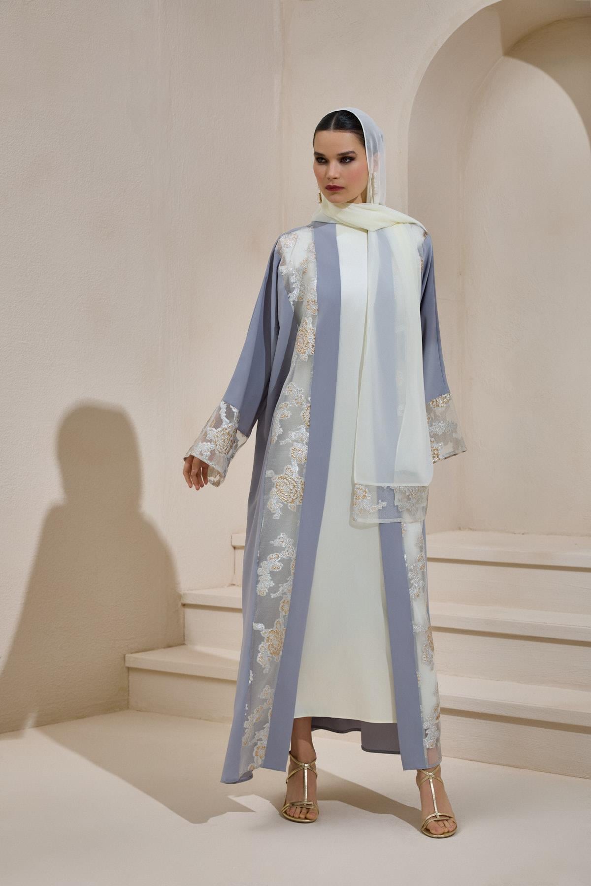 MARIA ABAYA SET GRAY