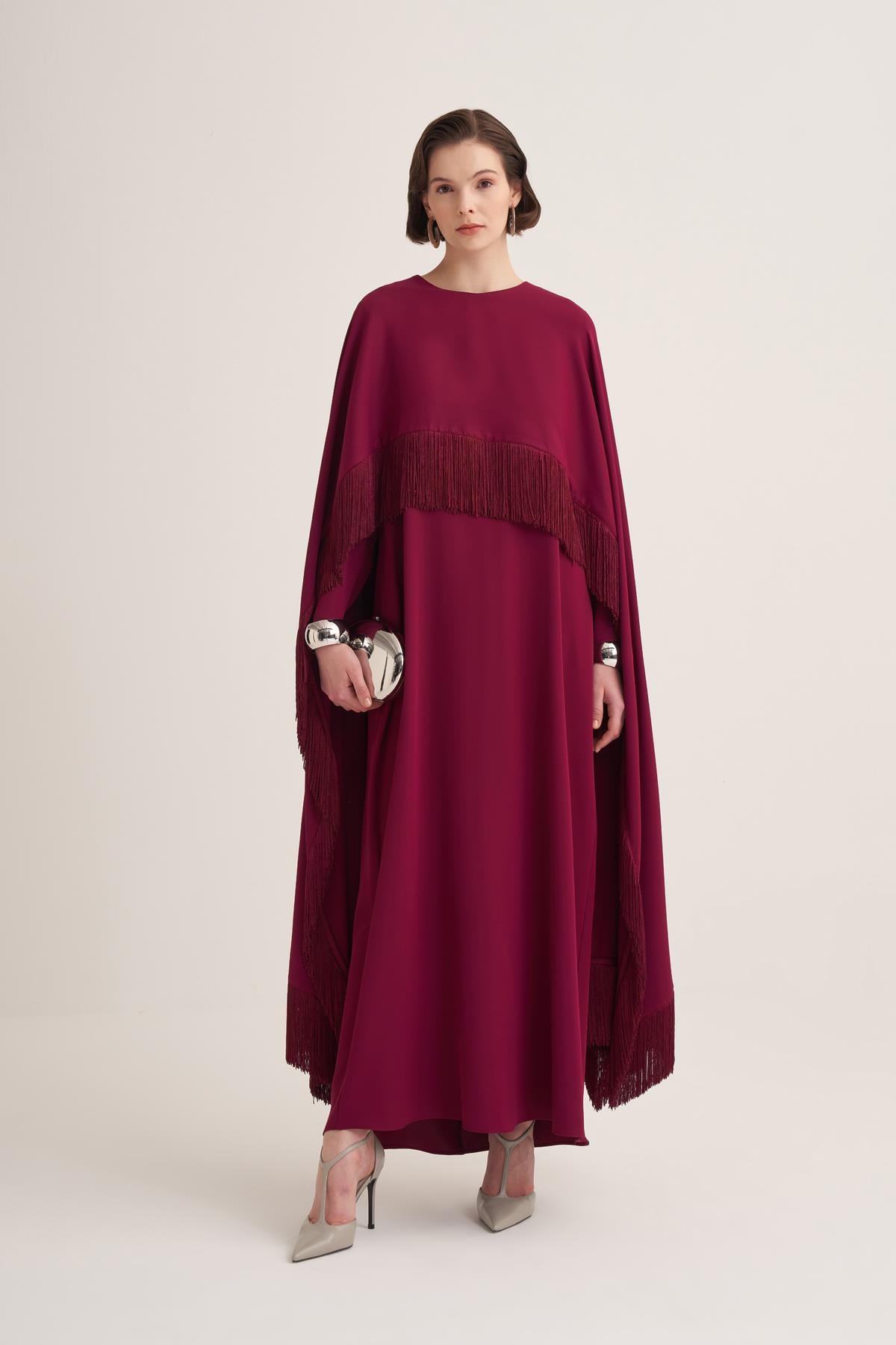 MILENA CAPE & DRESS - CHERRY