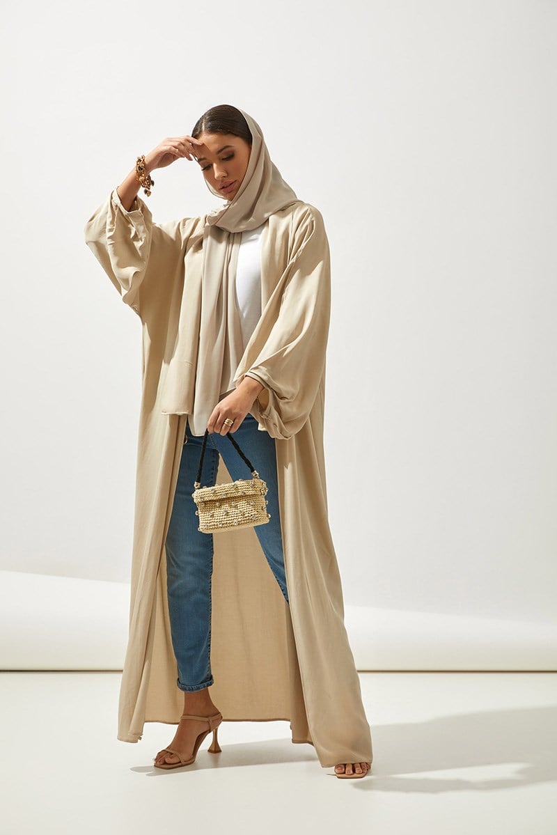 NATURAL ABAYA-BEIGE