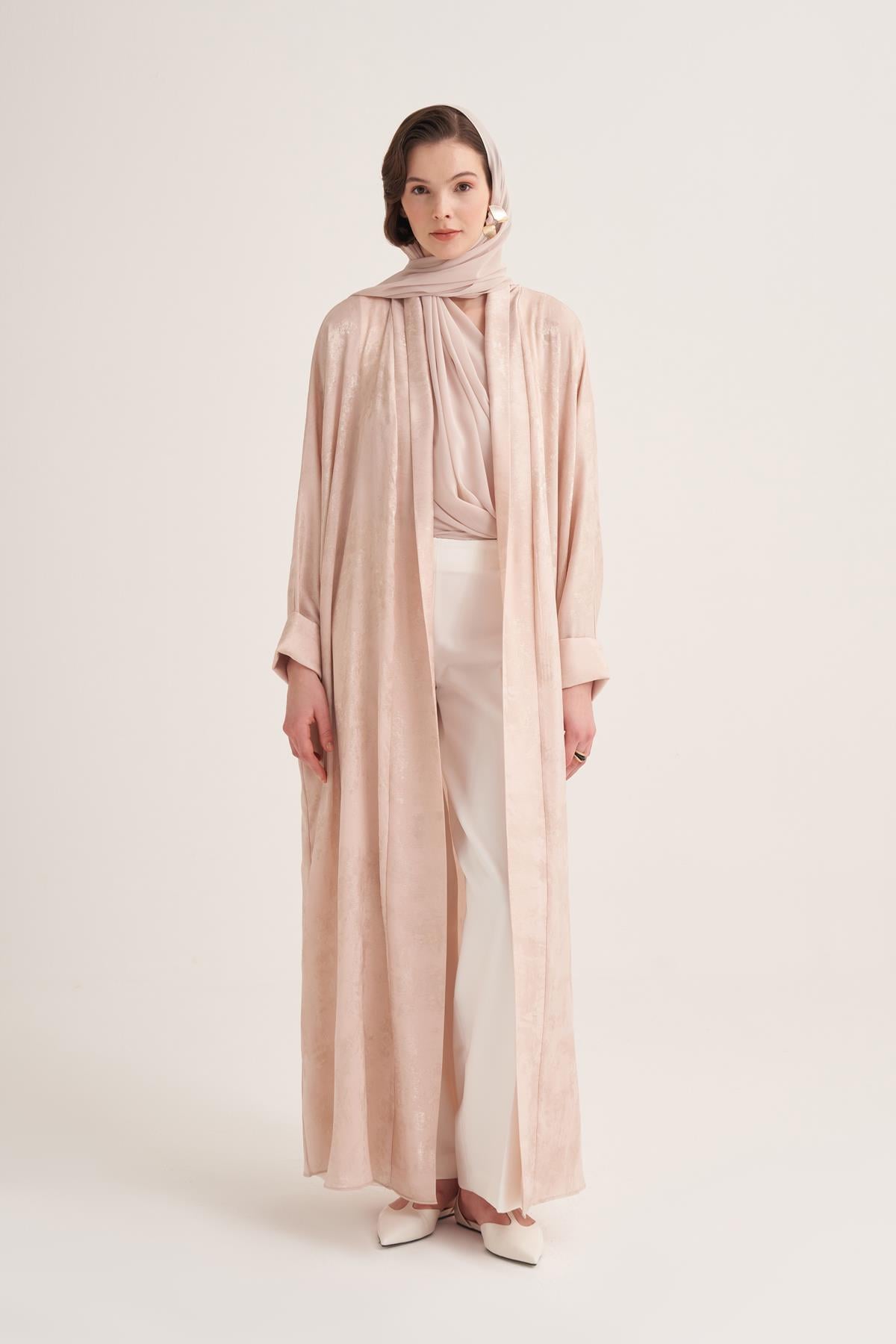 NESS ABAYA & SCARF-CREAM