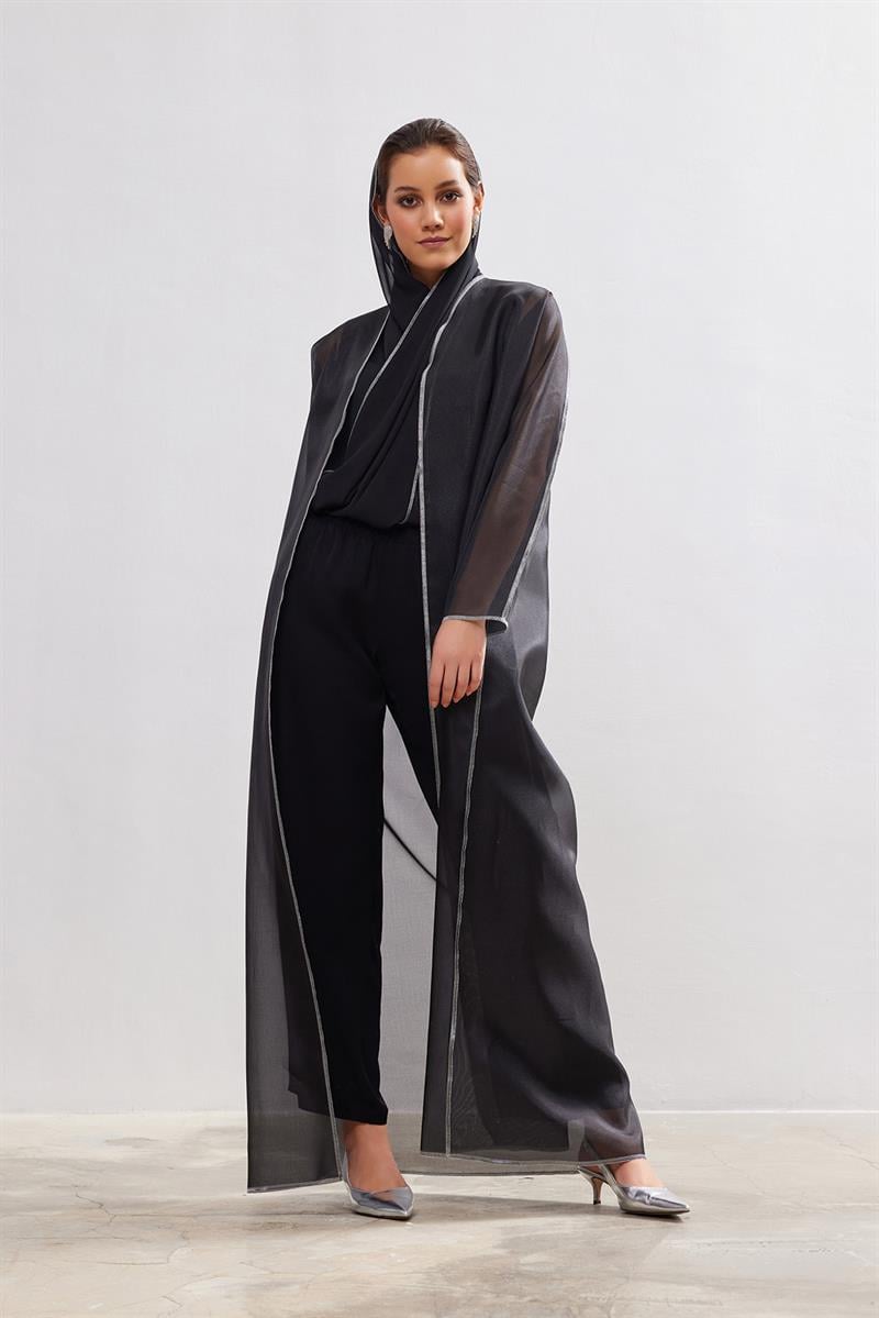 Organza Abaya - BLACK