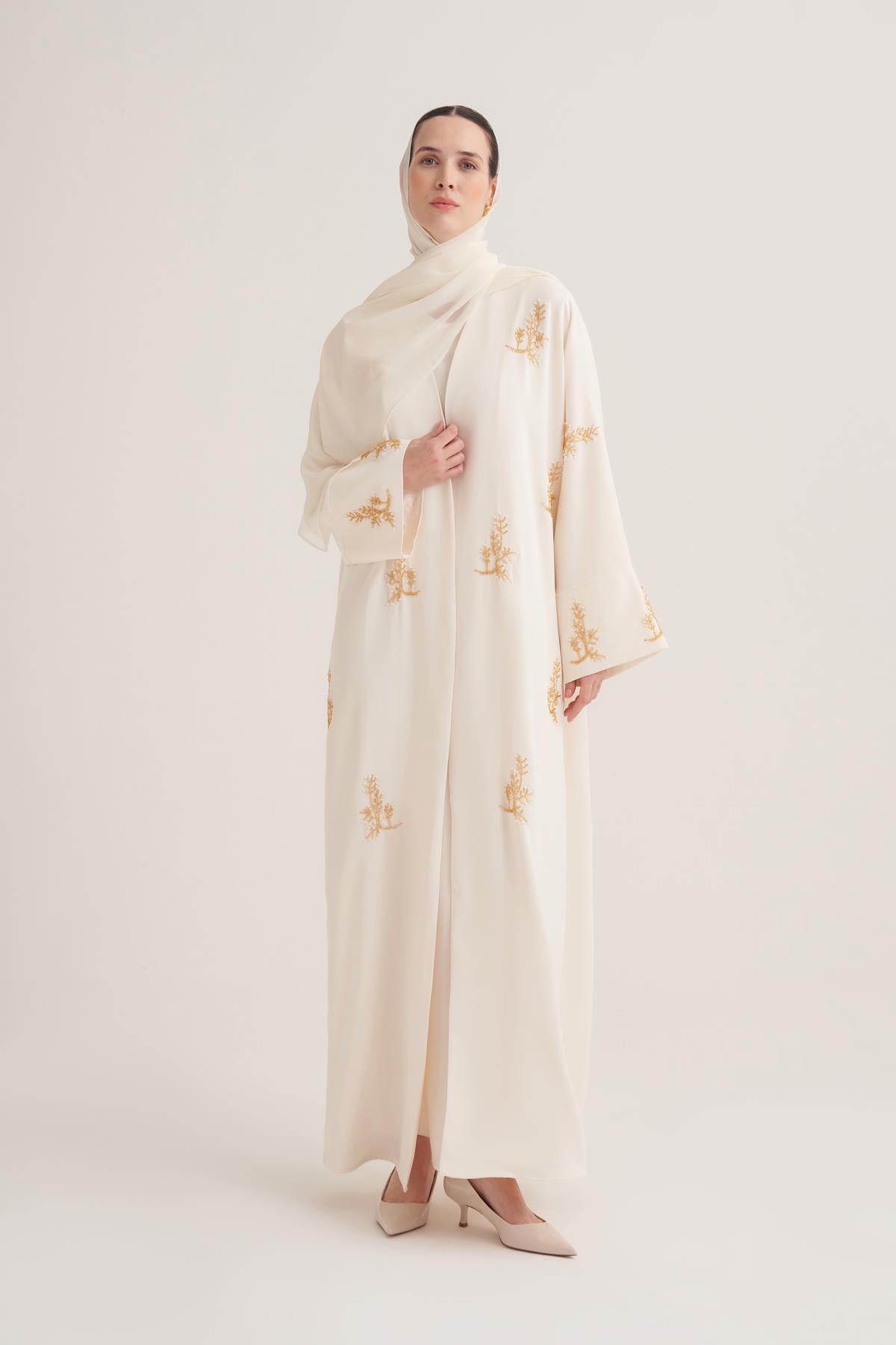 REEM ABAYA-CREAM