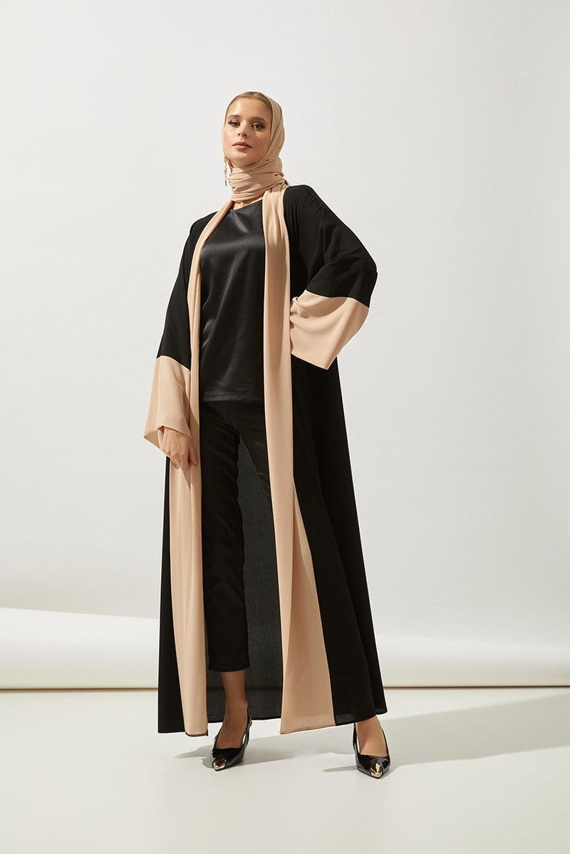 SAHRA ABAYA SET-BLACK CAMEL