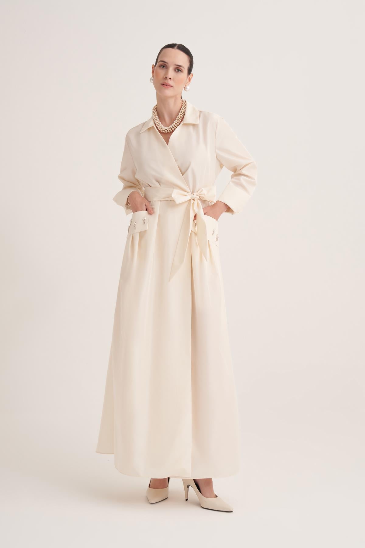 SAMRA ABAYA-CREAM
