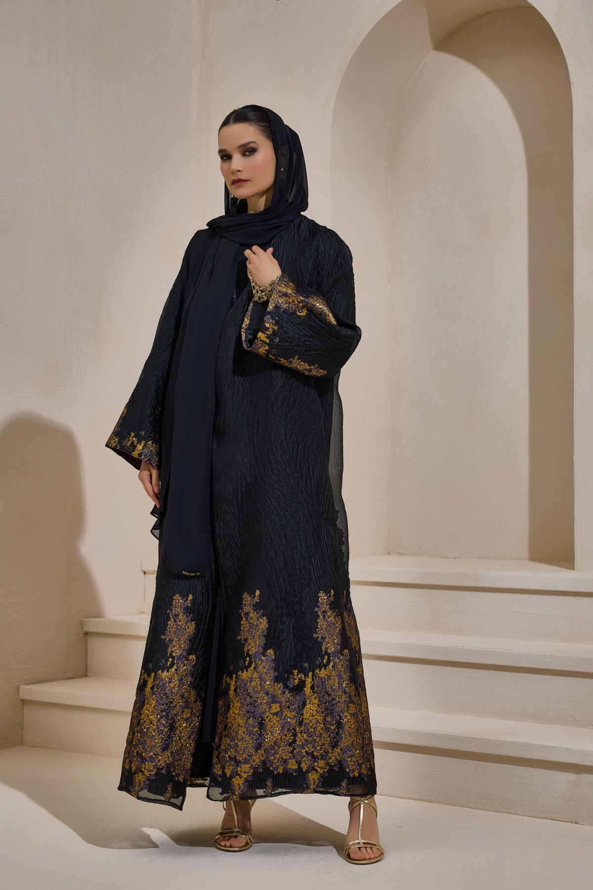 SAPPHIRE ABAYA BLACK GOLD