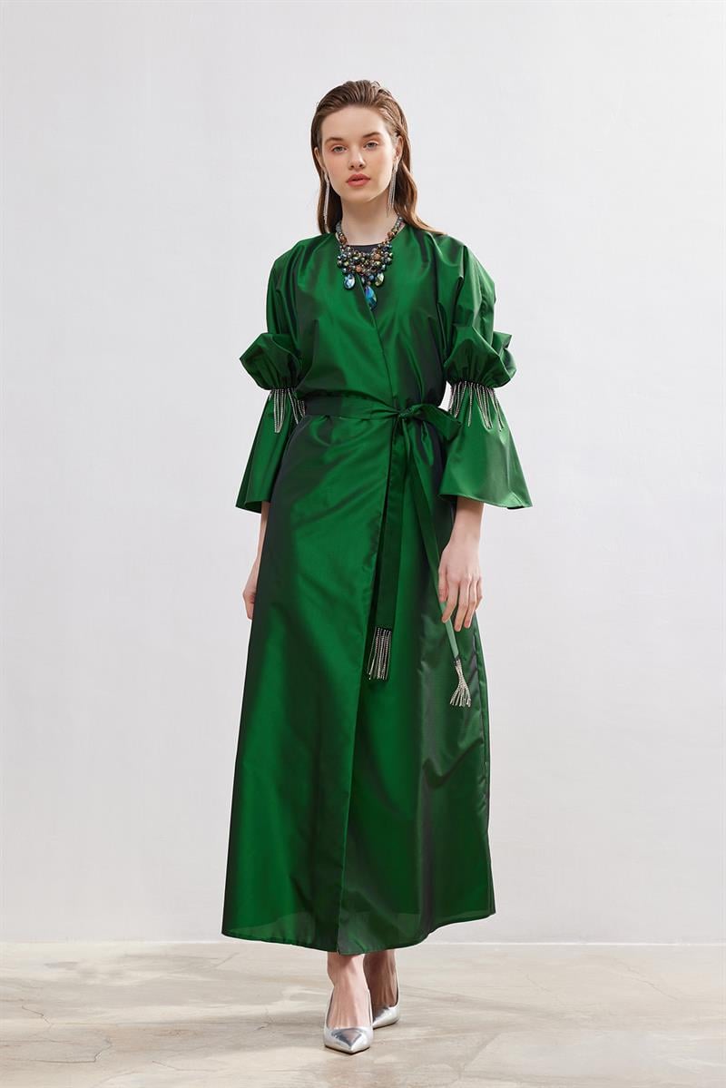 Taffeta Abaya - GREEN
