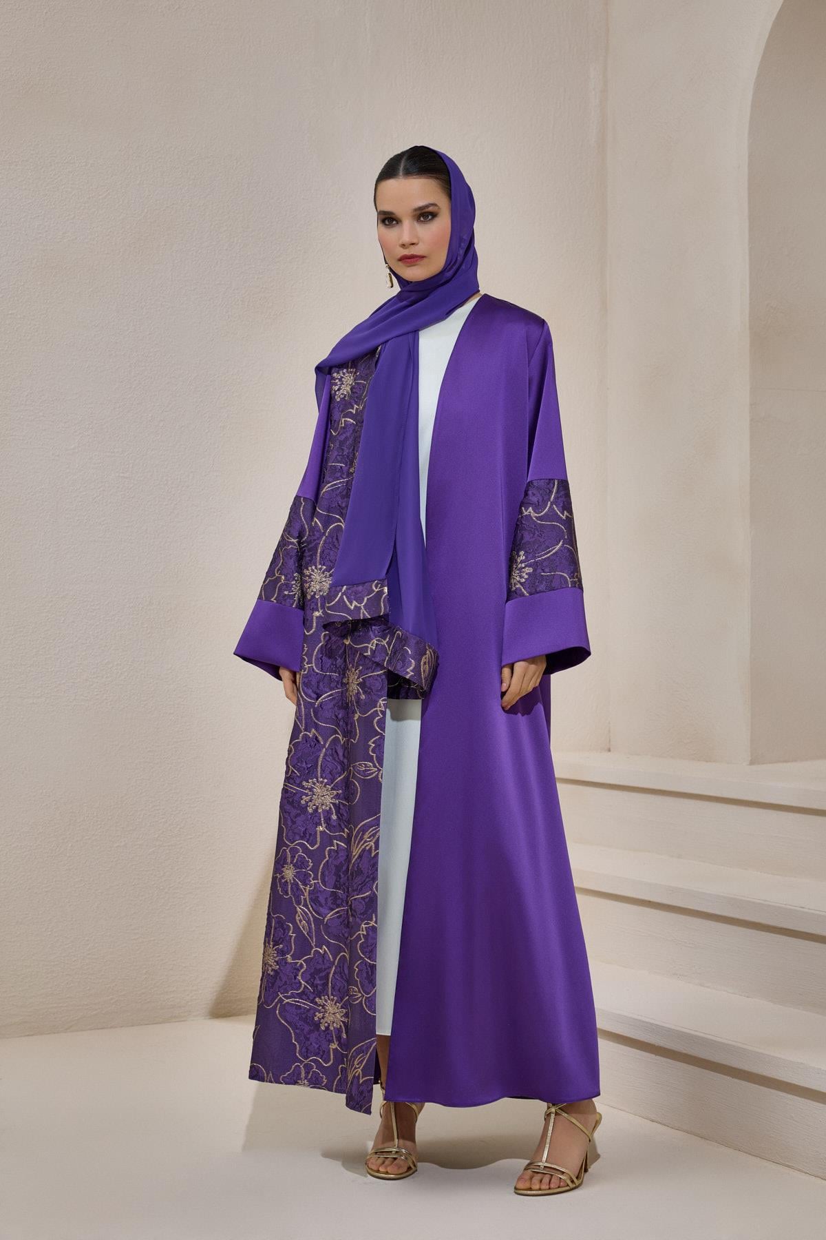 VERA ABAYA SET PURPLE