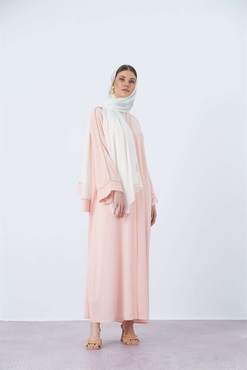 ZİNCİR BİYE DETAY ŞAL&ABAYA TAKIM- SOMON