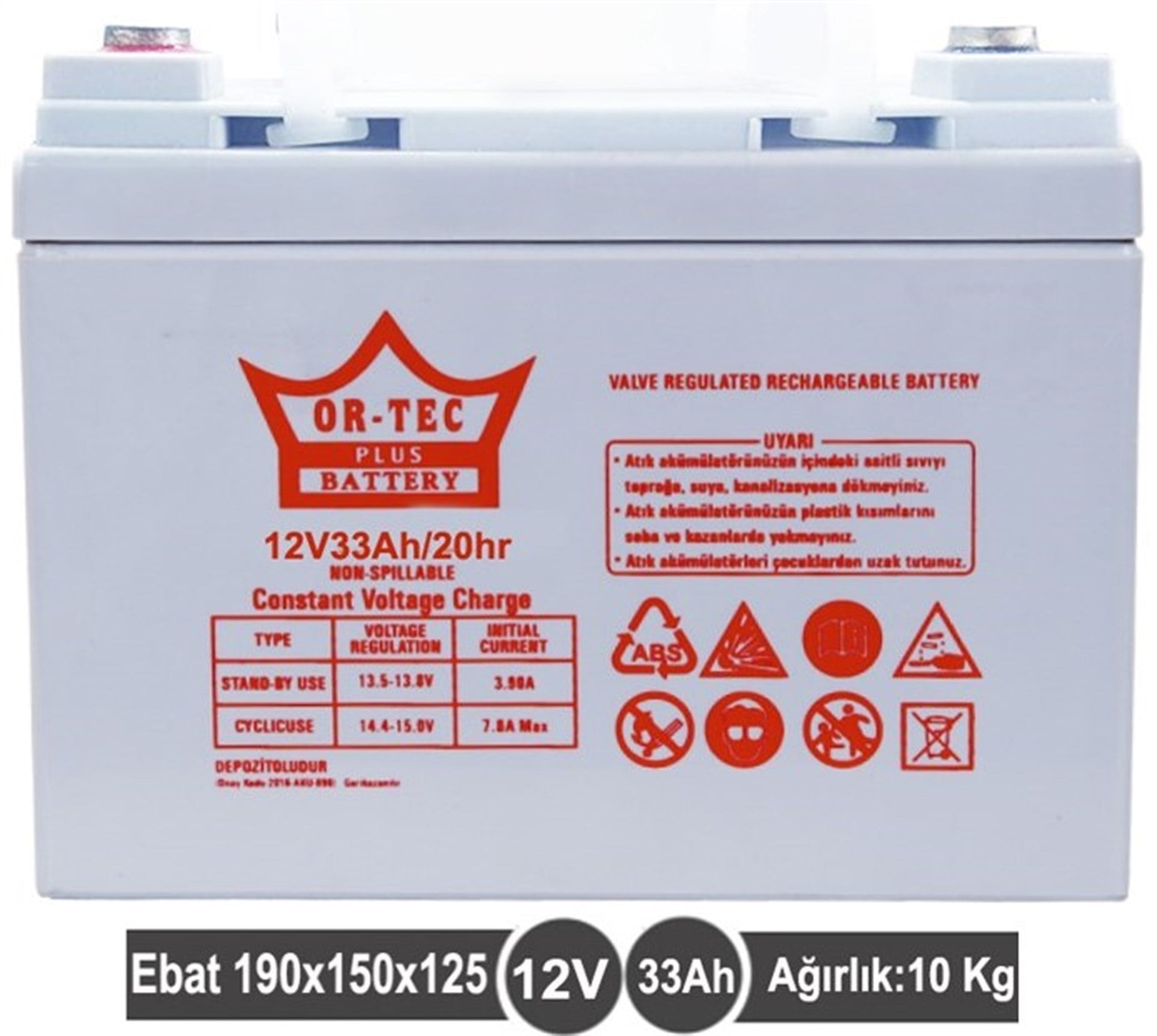 12 V 33 AHM JEL AKÜ