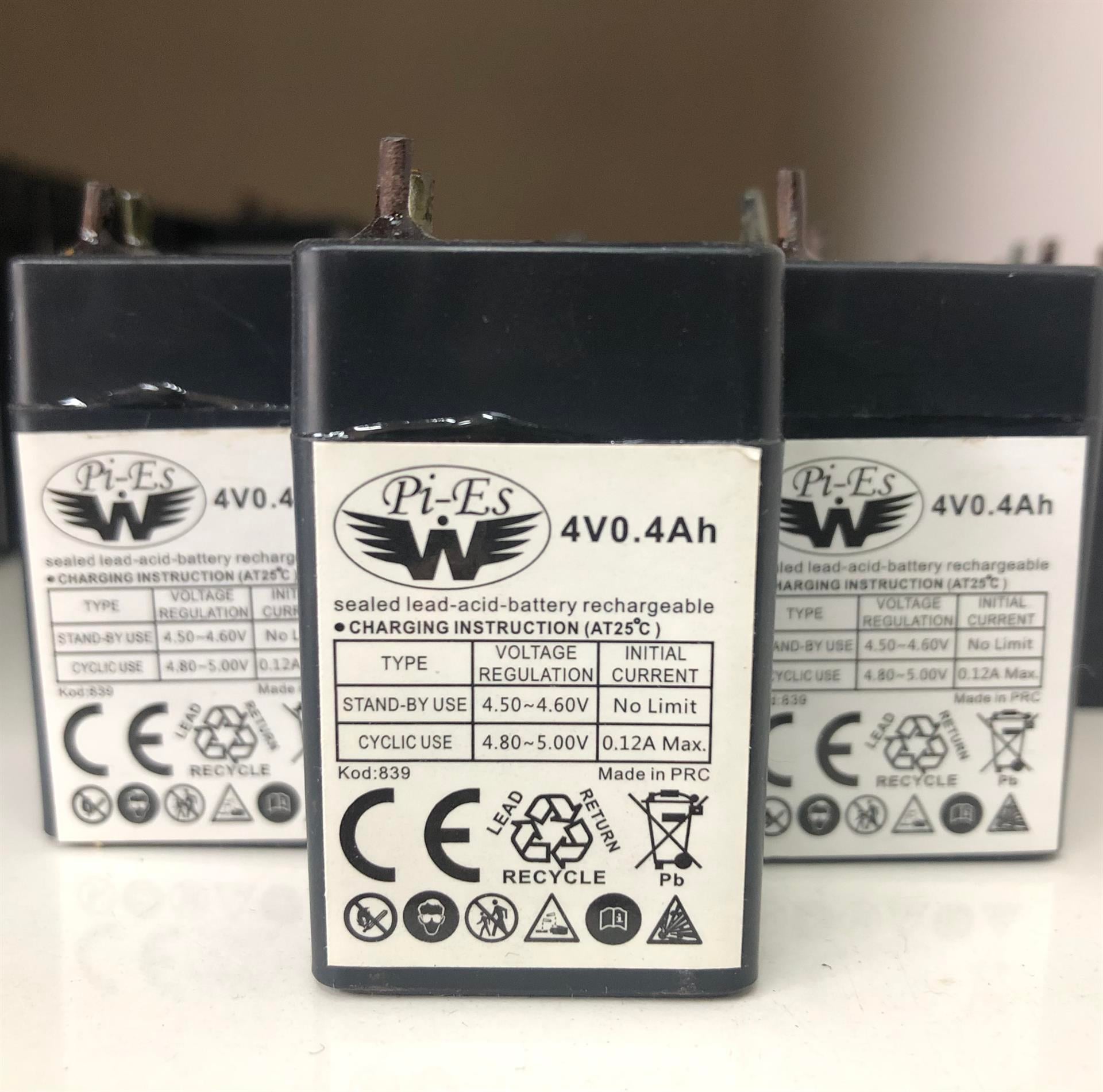 4 V 0,4 AHM KURU TİP  AKÜ