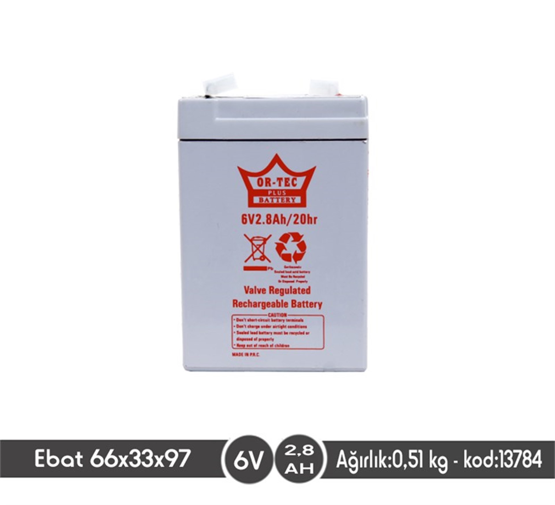 6 V 2.3 AHM KURU AKÜ