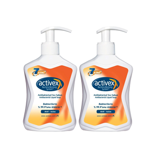 Activex Active Antibakteriyel Sıvı Sabun 300 ml 2 Li Paket