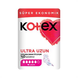 Kotex Ultra Hijyenik Ped Süper Ekonomik Uzun 18'li