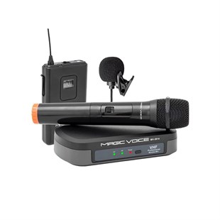 Magicvoice MV-3814 VHF El + Yaka Seçenekli Telsiz Mikrofon