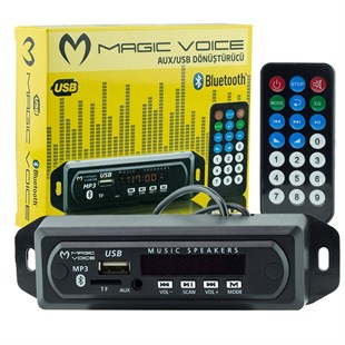 Magicvoice USB-400 Bluetooth-Aux-Usb-SD-Mmc Kumandalı Oto Teyp Çevirici Dijital Player
