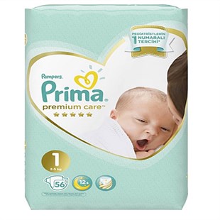 Prima Premium Care Yenidoğan 1 Beden 56'lı Bebek Bezi 