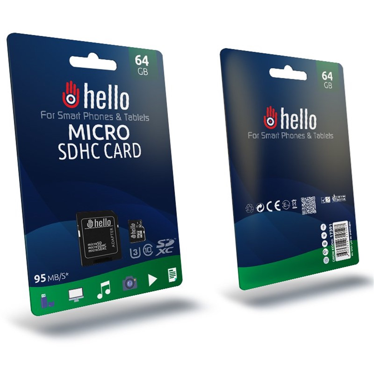 Hello 64 Gb U3 Micro SD Hafıza Kartı Class 10