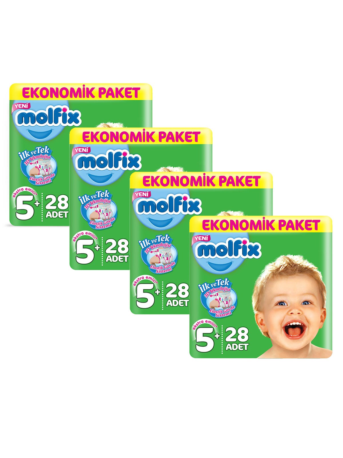 Molfix Bebek Bezi 5+ Beden Junior Plus Ekonomik Paket 28 Adet
