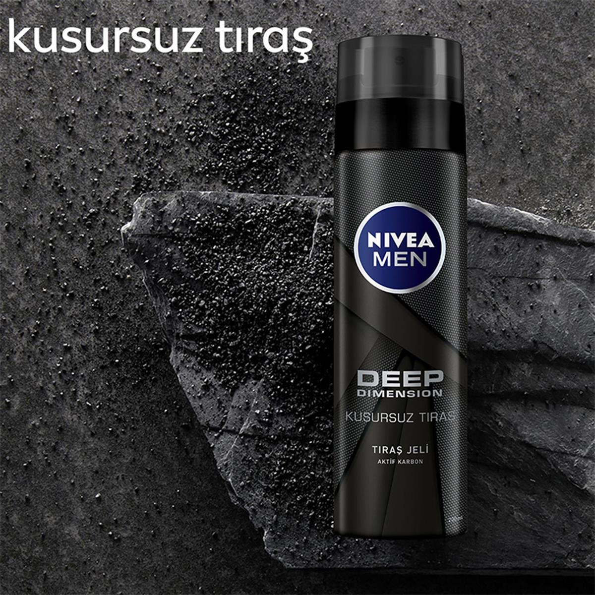 Nivea Men Deep Dimension Tıraş Jeli 200 ml x 2 Adet | sislon.com
