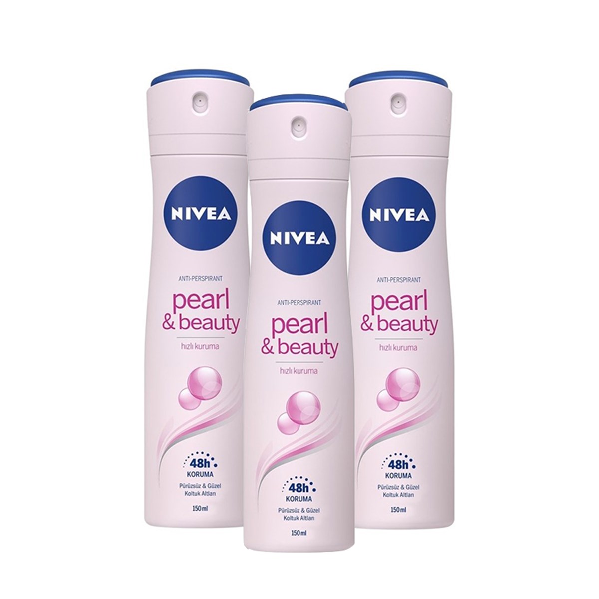 Nivea Pearl & Beauty Kadın Deodorant 150 ml x 3 Adet