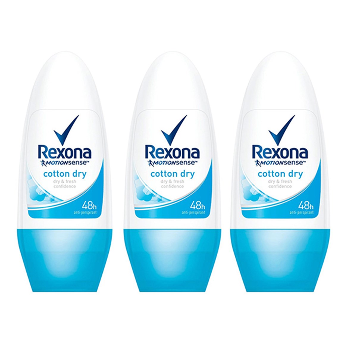 Rexona Cotton Kadın Roll-On Deodorant 50 ml x 3 Adet | sislon.com