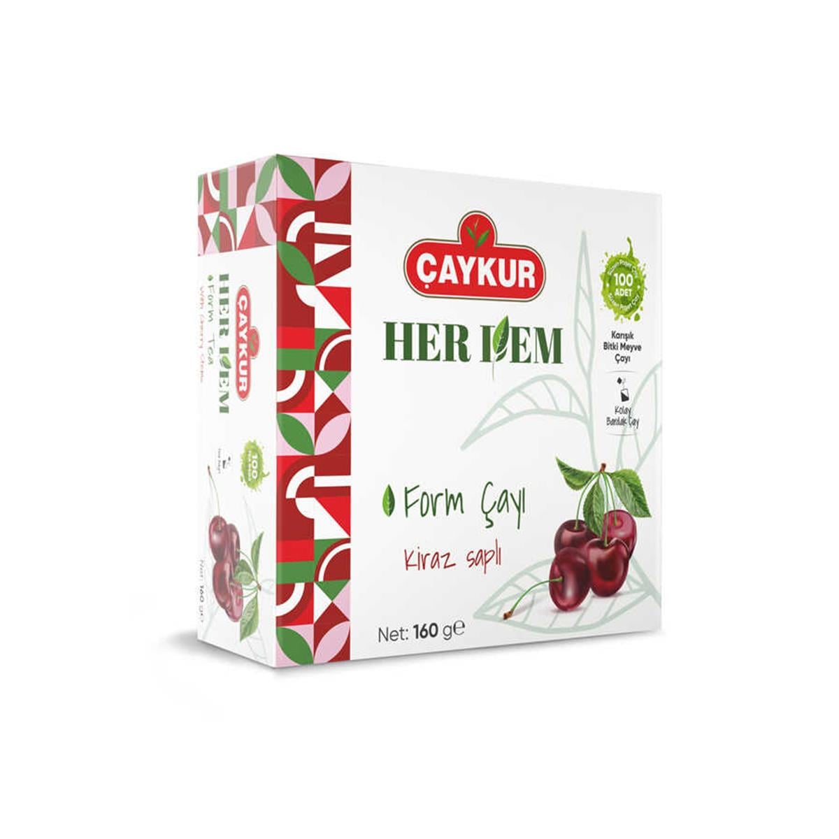 Çaykur Herdem Yeşil Form Çayı 100'lü Bardak Poşet Çay