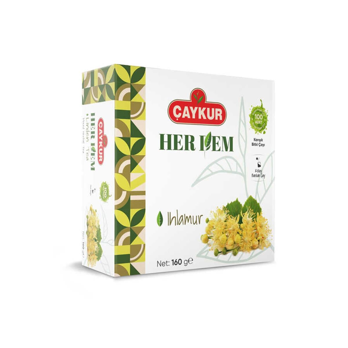 Çaykur Herdem Yeşil Papatya 100'lü Bardak Poşet Çay