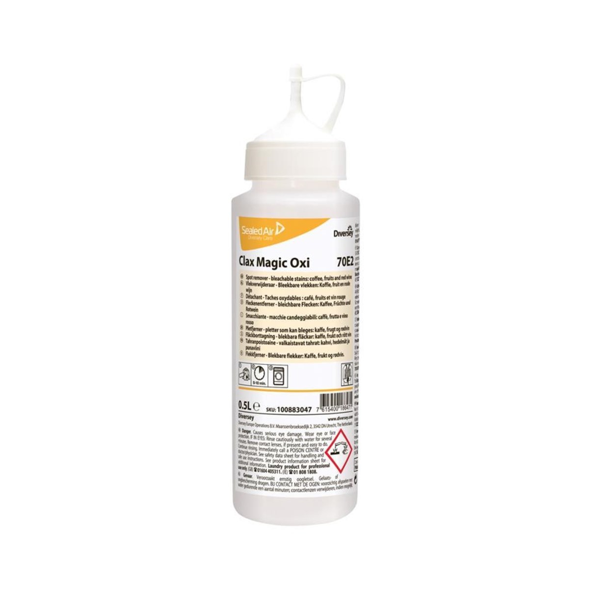 Clax Magic Oxi 70E2 Kahve, Meyve ve Kırmızı Şarap Lekeleri İçin Leke Çıkarıcı 500 ml