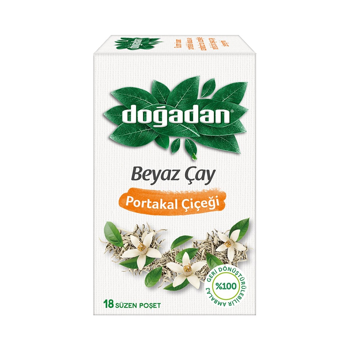 Doğadan Beyaz Çay Portakal Çiçekli 20'li Paket