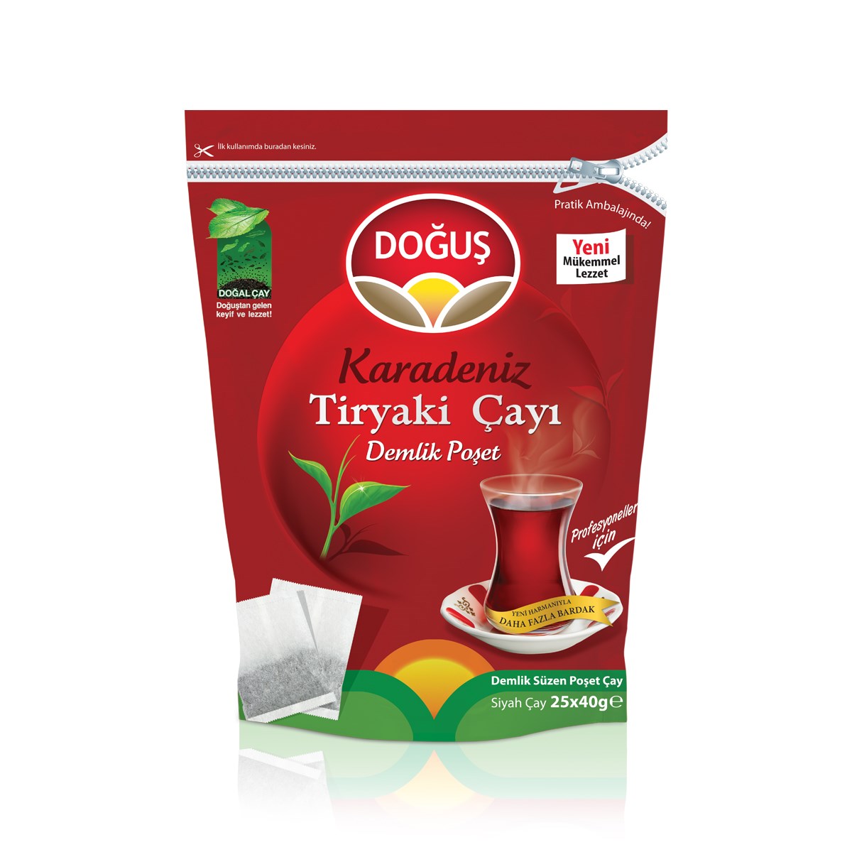 Doğuş Profesyonel Avantaj Karadeniz Tirkayi Demlik Poşet Çayı 40 Gr 25'li Paket
