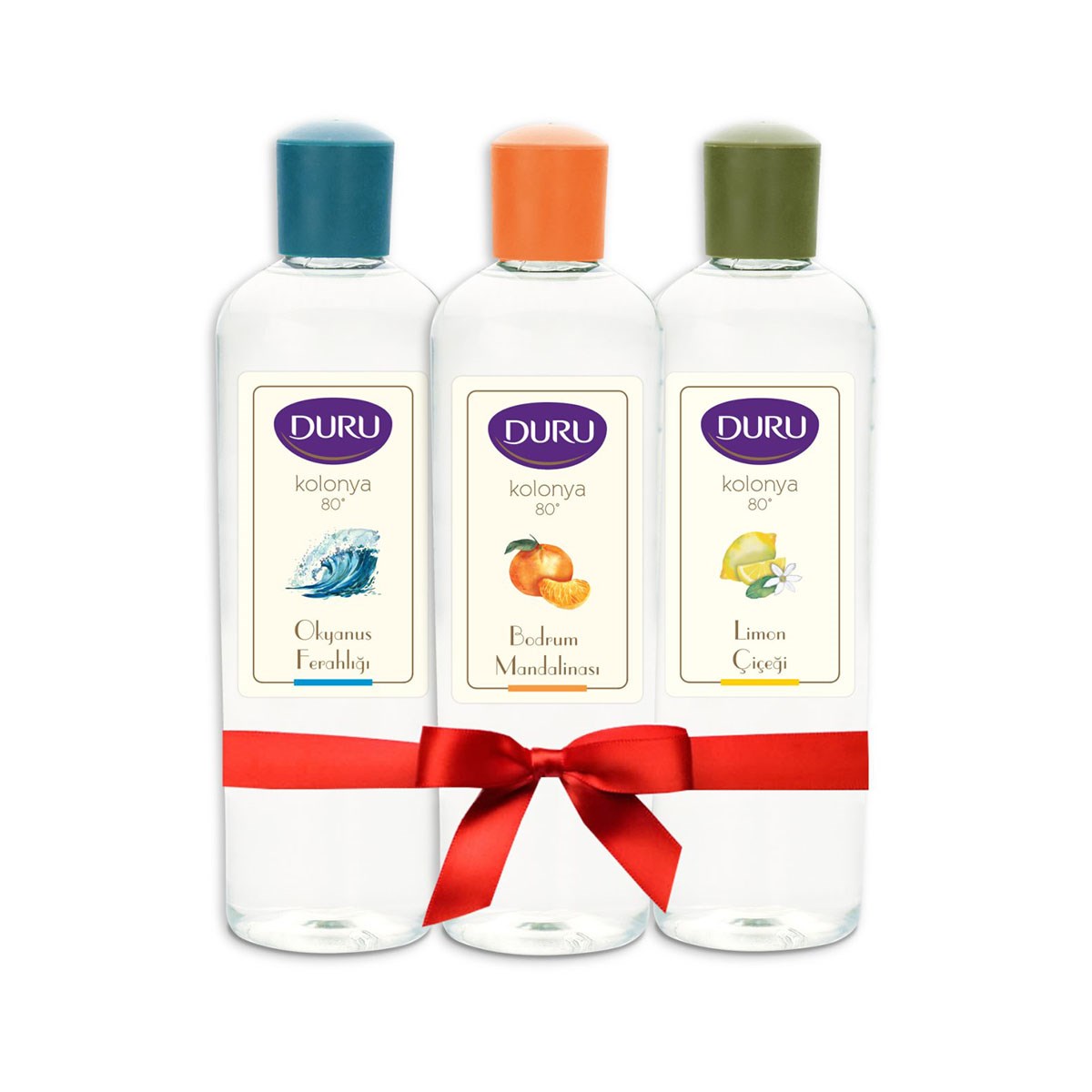 Duru Kolonya GURME SET  Limon,Mandalina,Okyanus 3 x 400ml