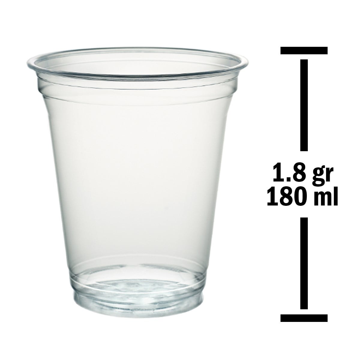 Huhtamaki 180 cc Eko Otomat Şeffaf Bardak 1.80 gr 100'lü Paket