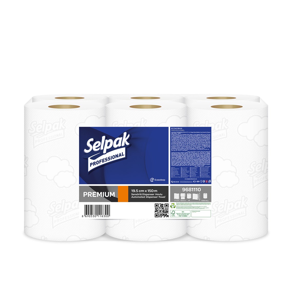 Selpak Professional Sensörlü Havlu 19.5 Cm 150 Mt