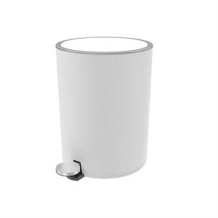 Primanova Lenox 5 lt Pedallı Çöp Kovası Beyaz
