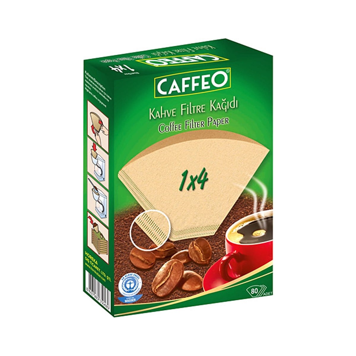 Caffeo Kahve Filtre Kağıdı 1X4 80 Adet