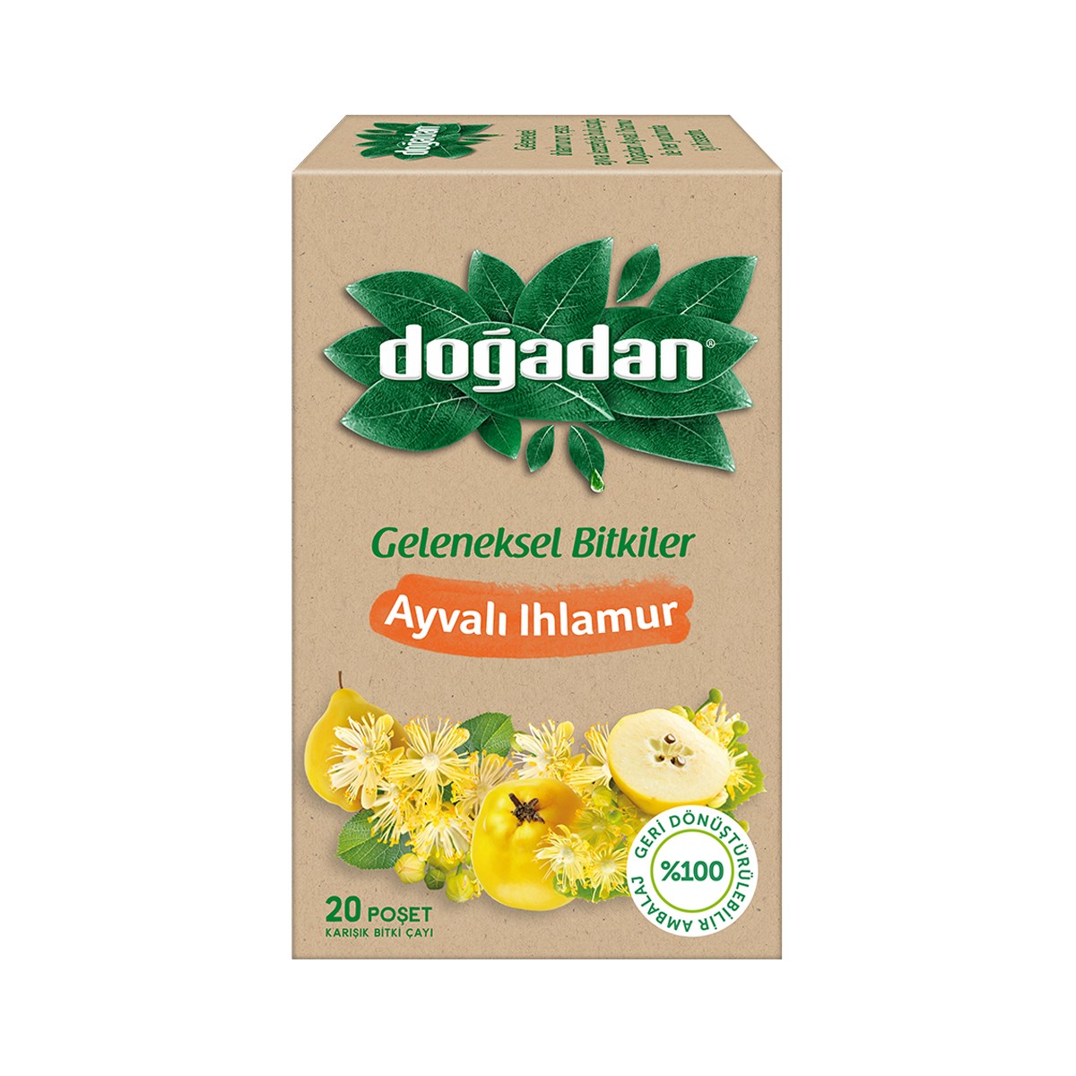 Doğadan Ayvalı Ihlamur Bitki Çayı 20'li Paket