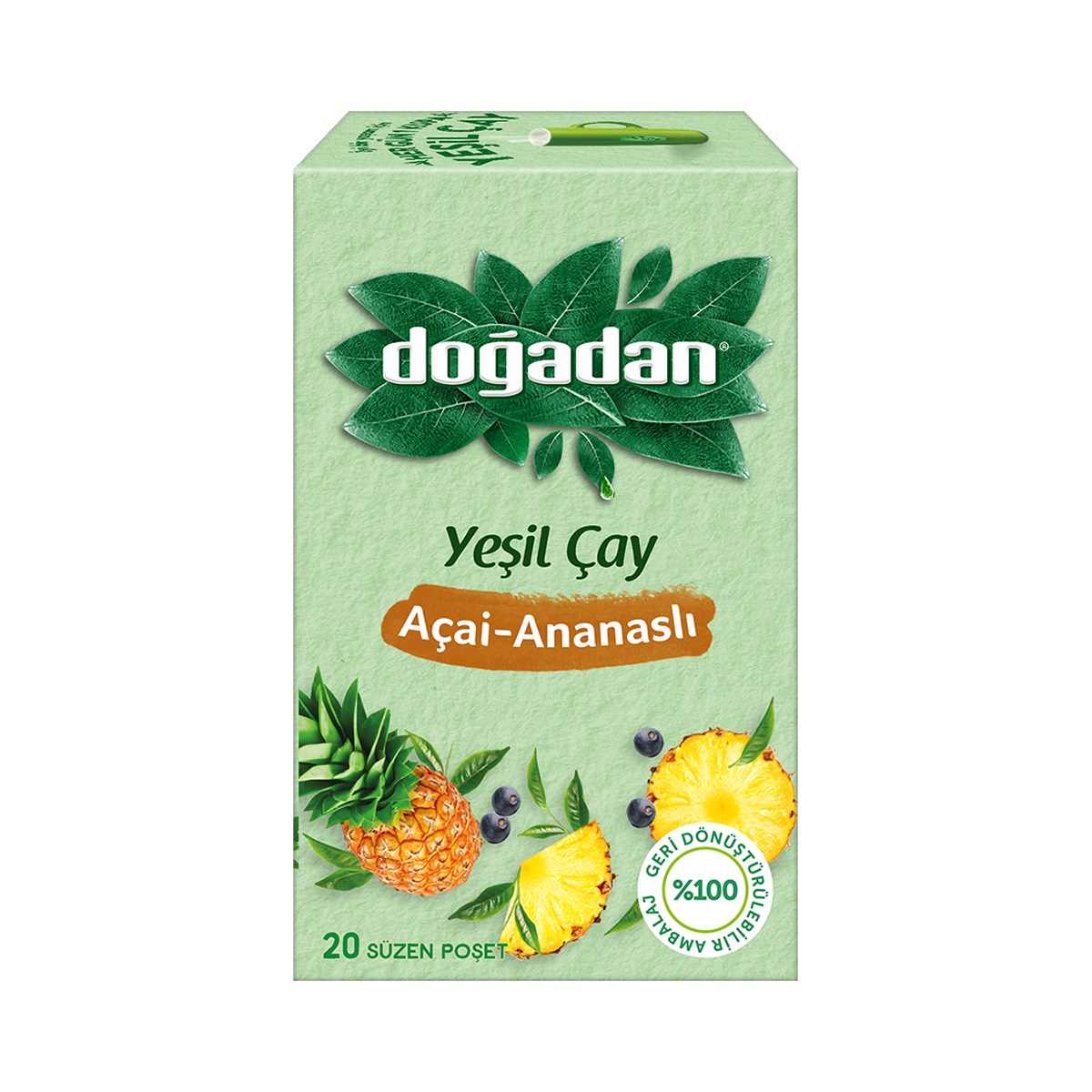 Doğadan Yeşil Çay Açai Ananaslı 20'li Paket