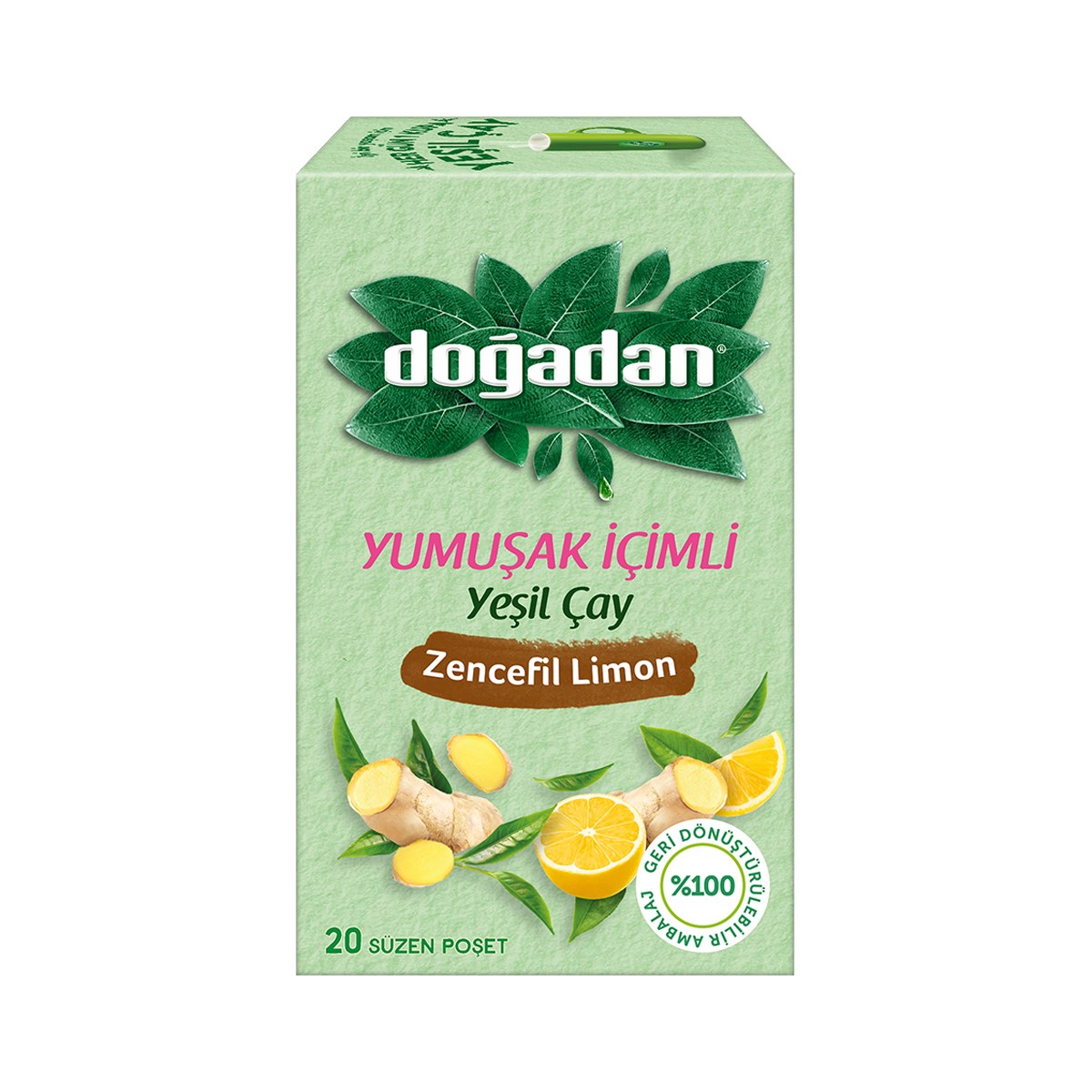 Doğadan Yumuşak İçimli Yeşil Çay 20'li Paket