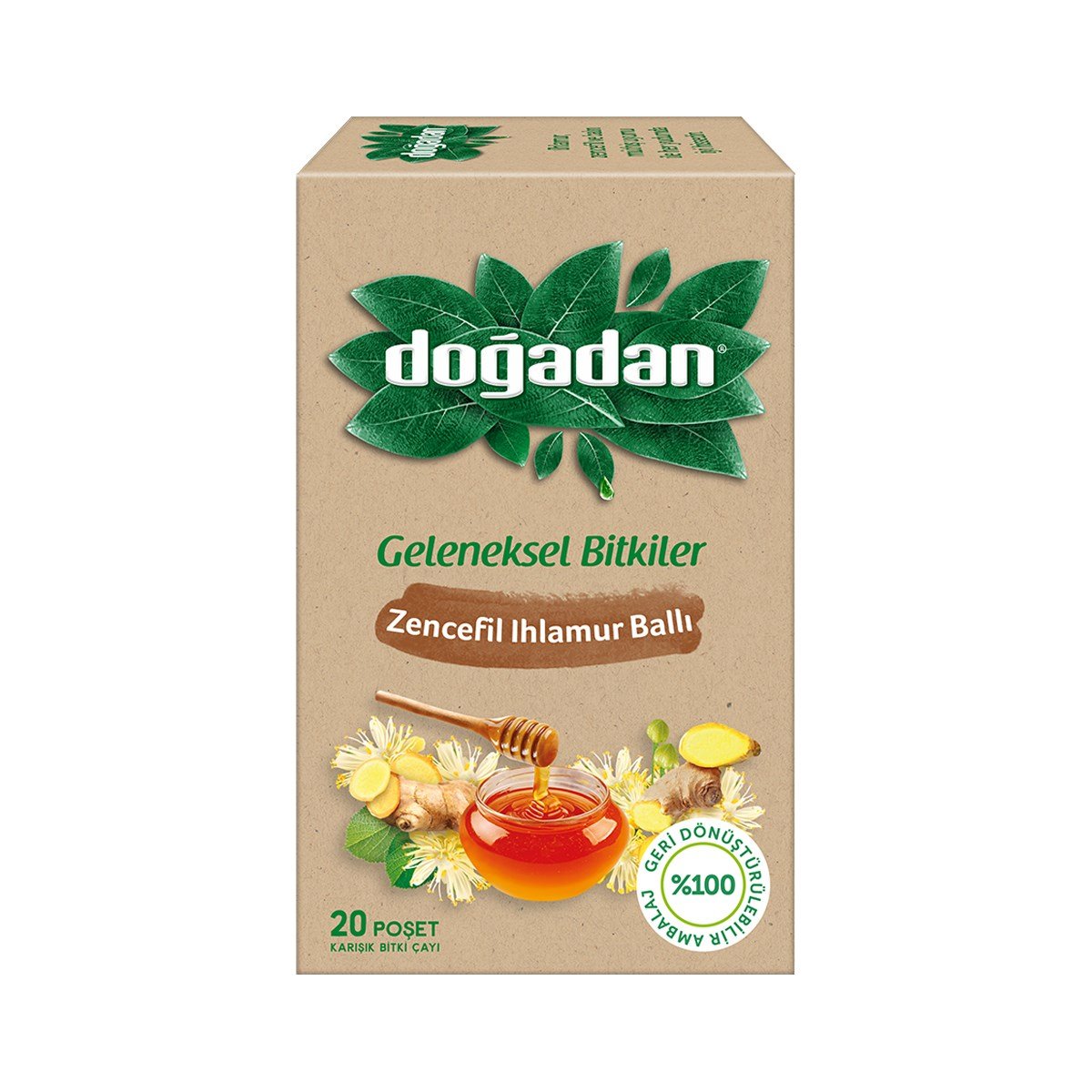 Doğadan Zencefil Ihlamur Ballı Karışık Bitki Çayı