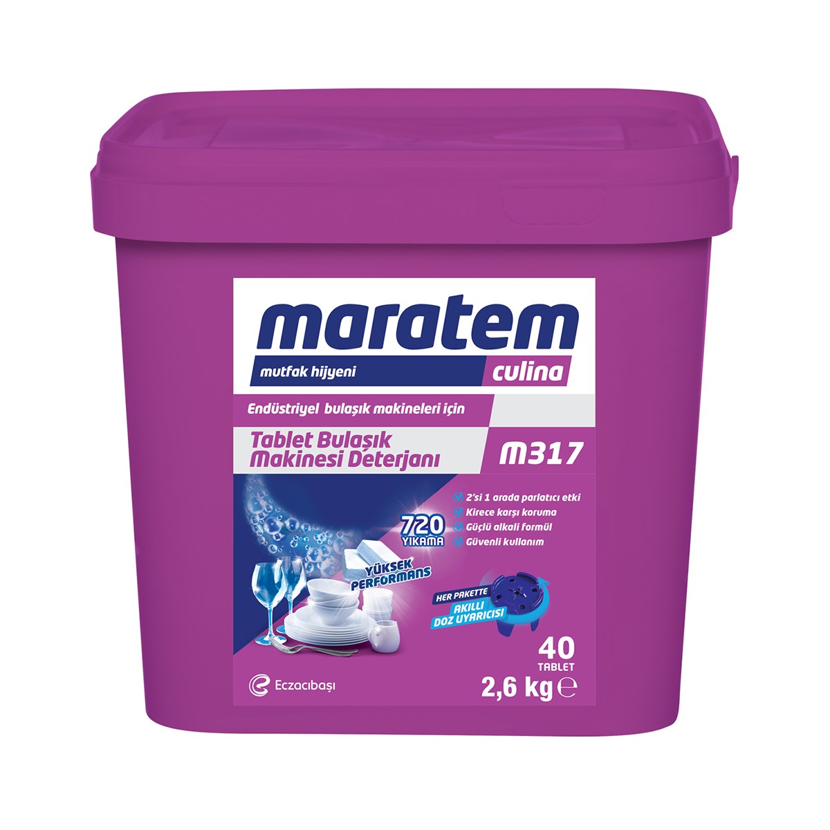 Maratem M317 Tablet Endüstriyel Bulaşık Makinesi Deteterjanı Kovalı
