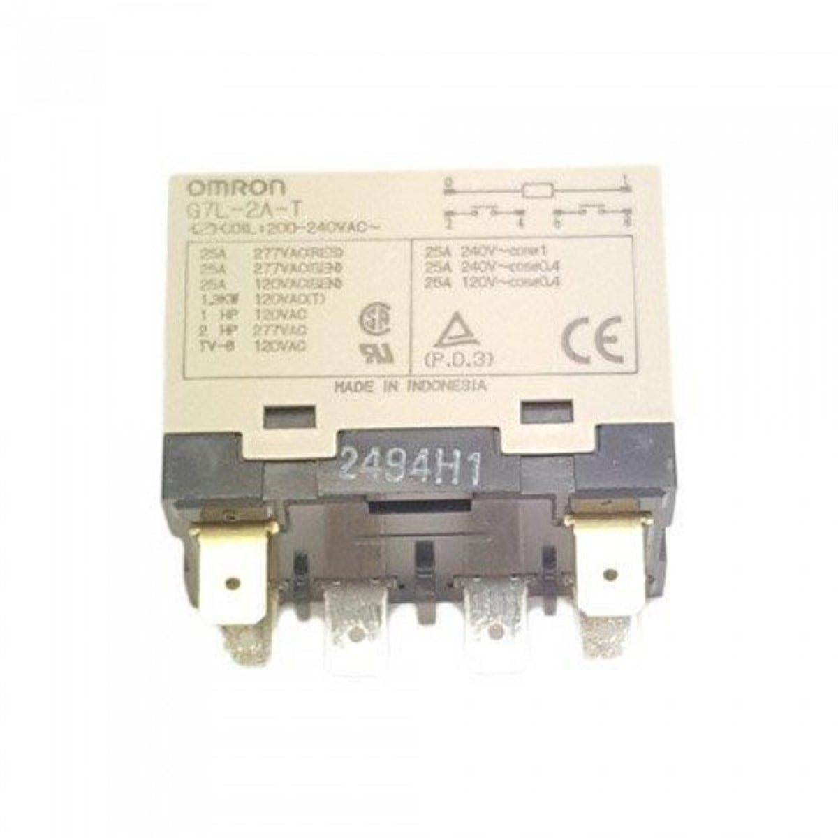 Numatic 206575 240V / 25A RELAY G7L-2A-T 200-240V AC