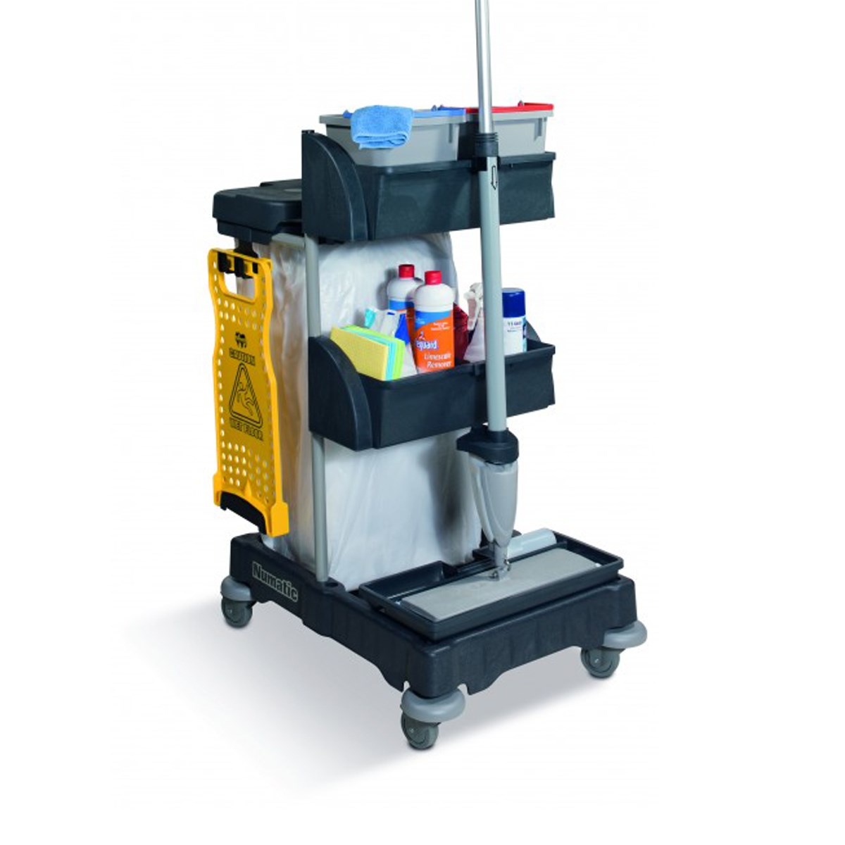 Numatic XCG 0 Raflı ve Çöp Toplamalı Temizlik Arabası