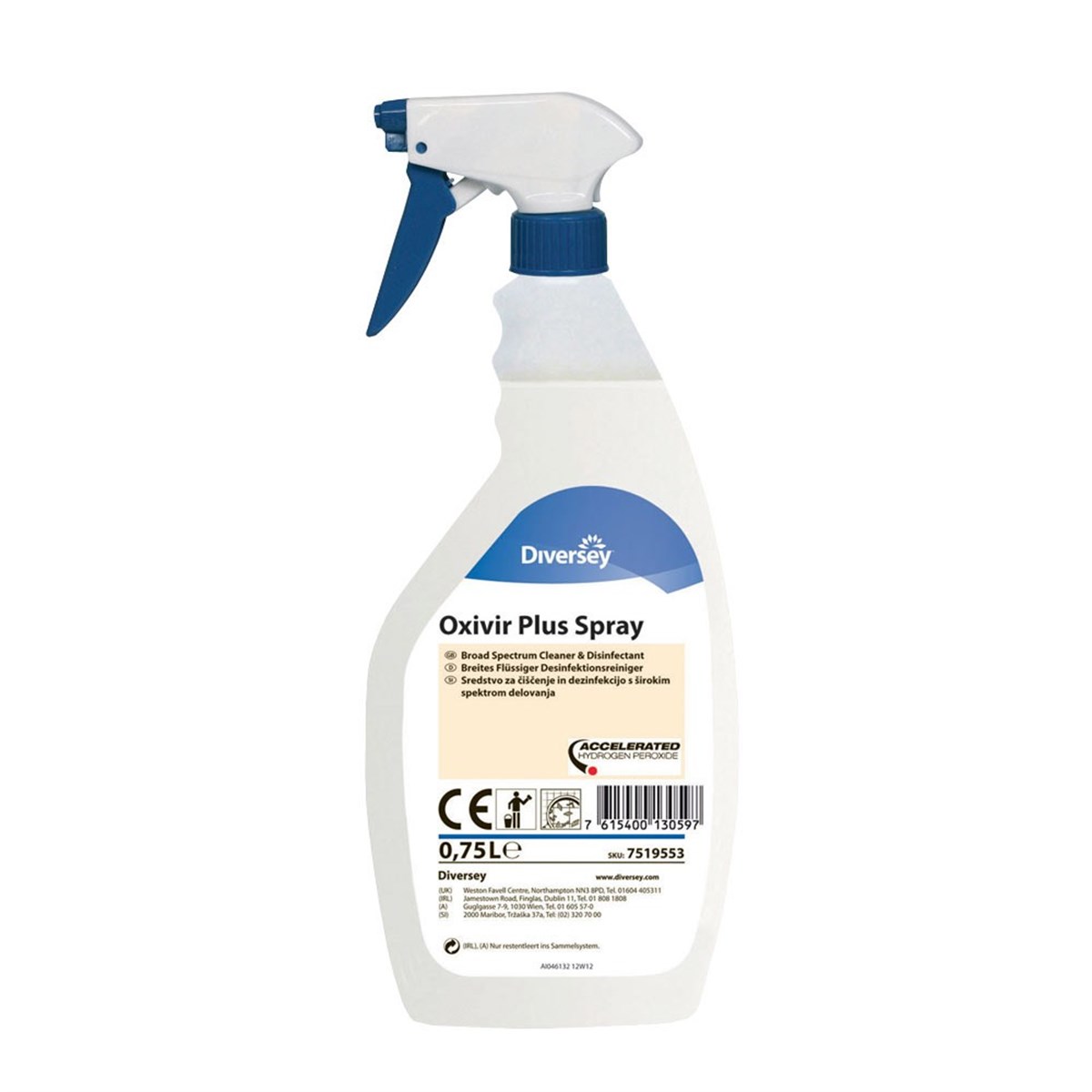 Oxivir Plus Spray Tekstil ve Sert Yüzeyler İçin Temizleyici & Dezenfektan 0.75 Gr