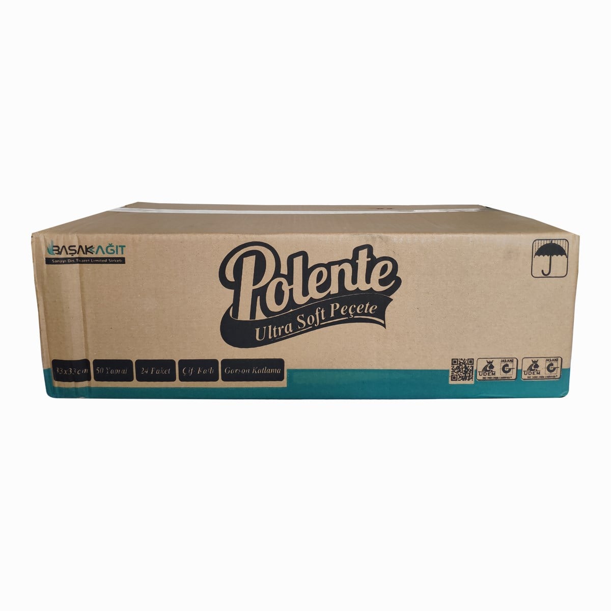 Polente 33 cm x 33 cm Garson Katlama Peçete 50 Yaprak  24'lü Koli